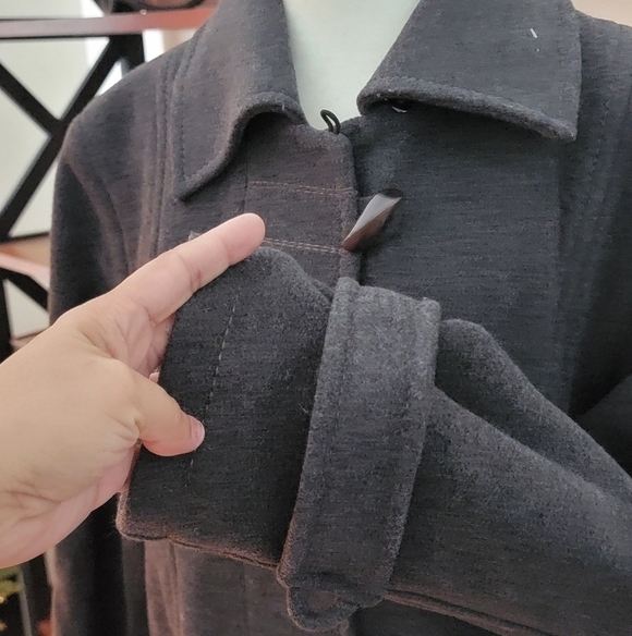 Kistermann Women's gray Cashmere & Wool Trench Coat size 44 - Picture 4 of 14